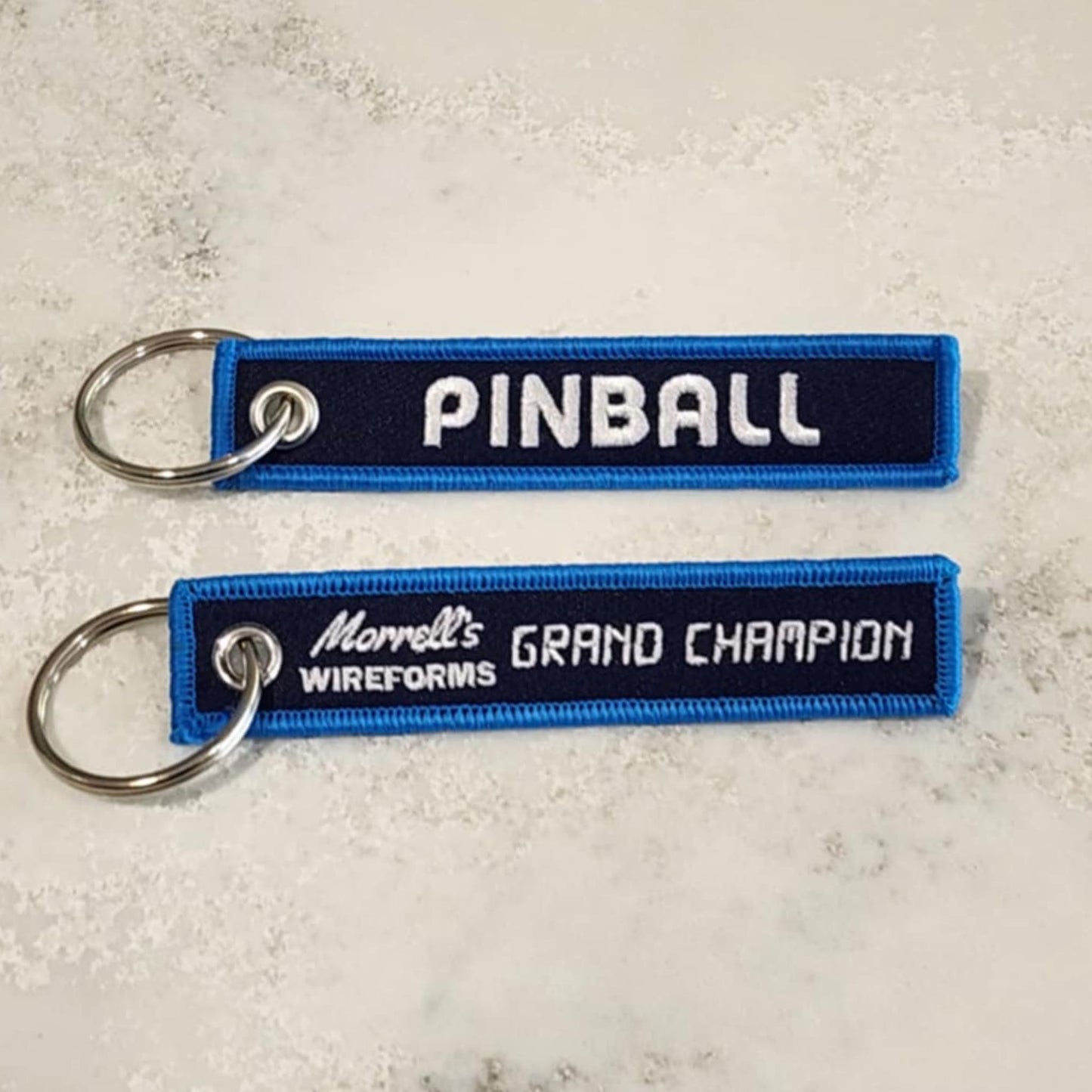 Pinball Key Tag - Mini - Black & Blue - Grand Champion