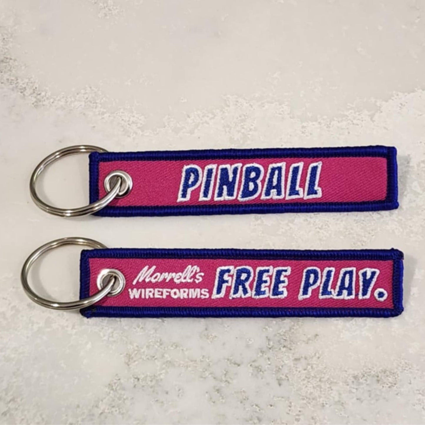 Pinball Key Tag - Mini - Pink & Purple - Free Play